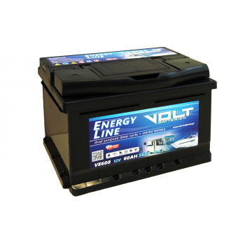 Akumulator VOLT Energy Dual 12V 60Ah 560A VE600